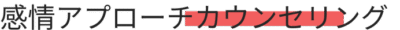 感情アプローチカウンセリング